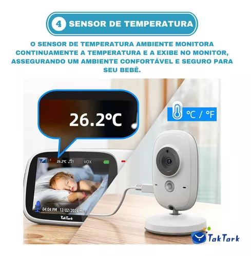 Babá eletrônica com sensor de temperatura do ambiente